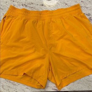 Lululemon Pace Breaker Bright Orange Athletic Shorts